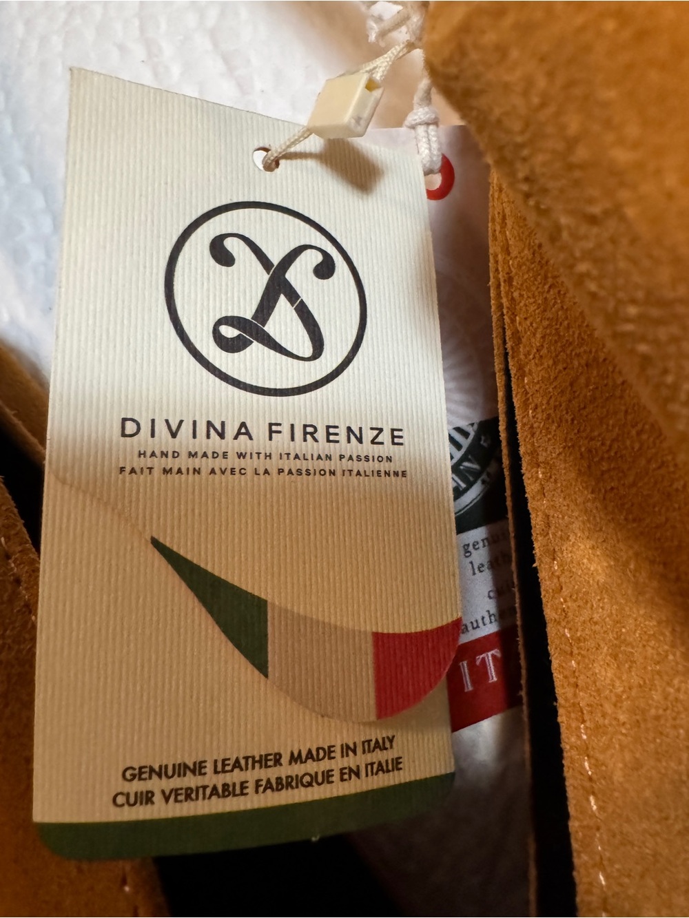 Divina Firenze Italian Suede Fringe Hobo Bag – Cognac 🤎✨ 🔥BNWT🔥 - Picture 6 of 11
